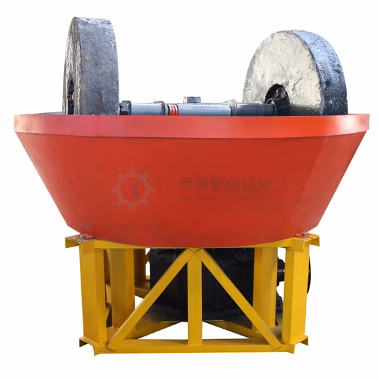 Supply New Type of Double-Wheel Wet Gold Grinder, Wheel Wet Pan Mill, Beneficiation Grinding Equipment